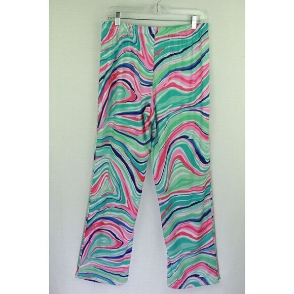 Viv & Lou Pants Elastic Waist Pull On Mod Hippie Colorful Womens S/M - Picture 2 of 5